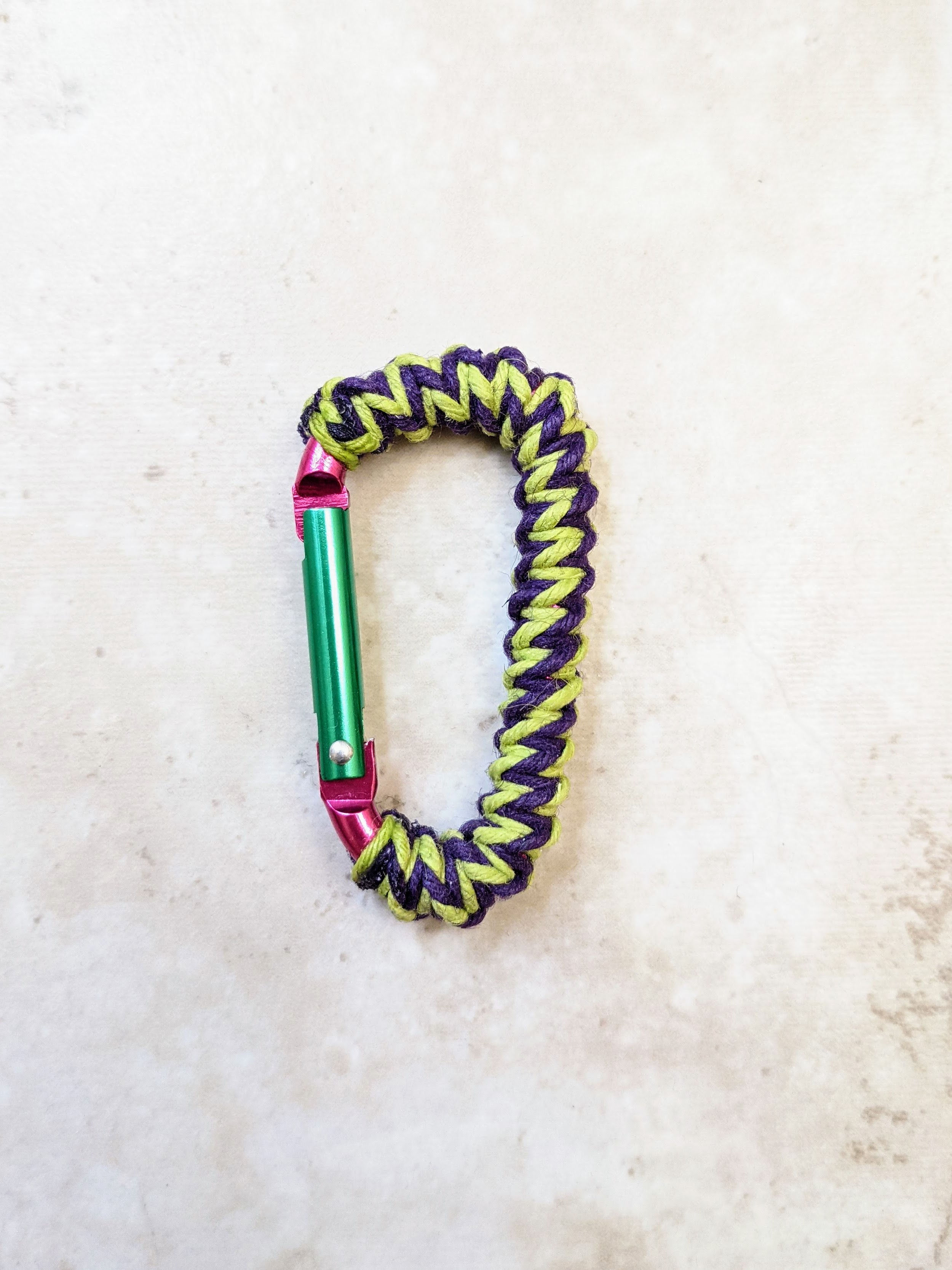 "Wildflower" Hemp-Braided 2" Carabiner