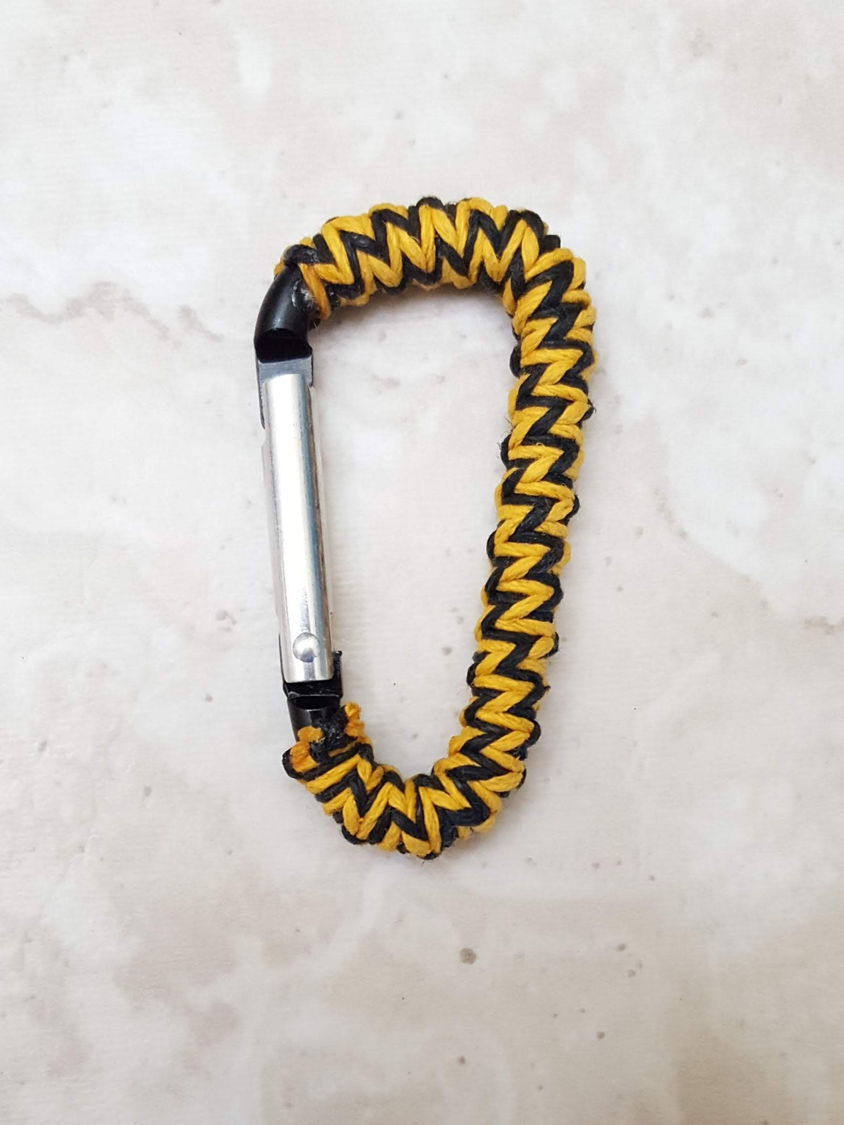 "Bumble Bee" Hemp-Braided 2" Carabiner