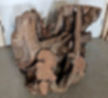 side view of unique table base stump
