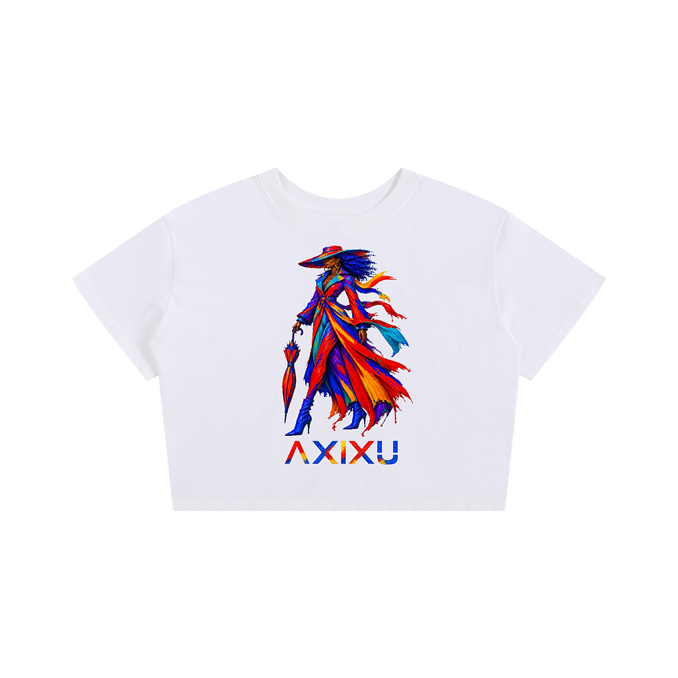 Thumbnail: Fearless Elegance Women’s Cropped Baby Tee – AXIXU ART