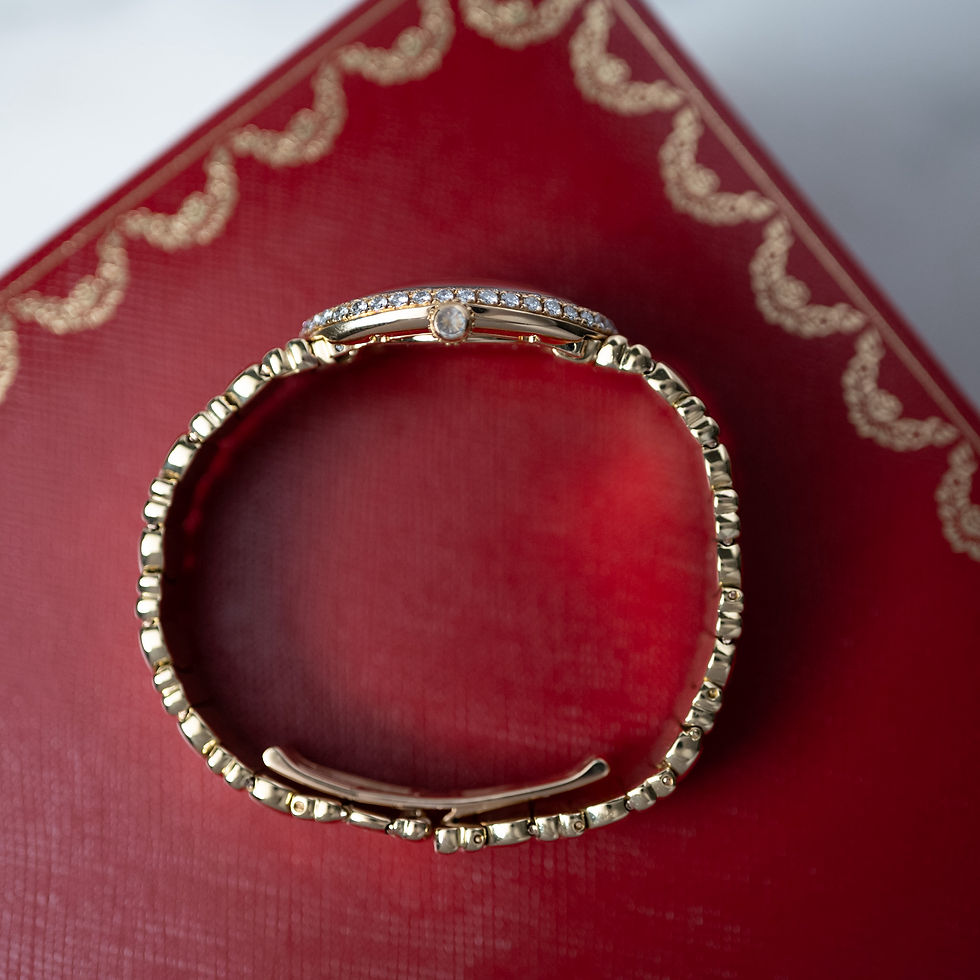 Thumbnail: Cartier Baignoire Small Yellow Gold Diamonds