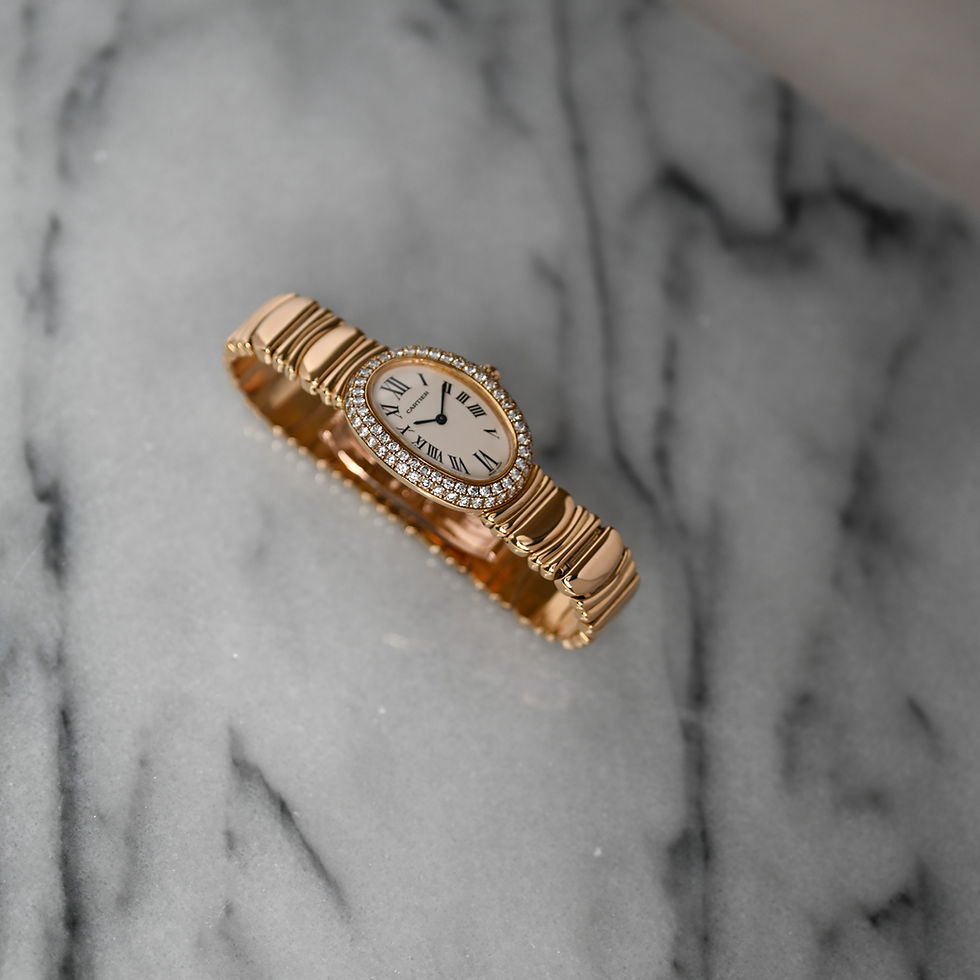 Thumbnail: Cartier Baignoire Small Yellow Gold Diamonds