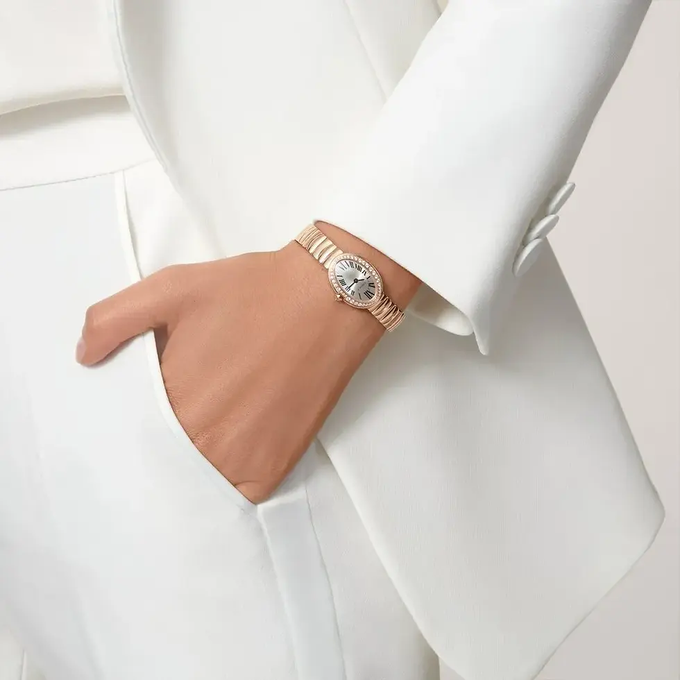 Thumbnail: Cartier Baignoire Mini Rose Gold Diamonds