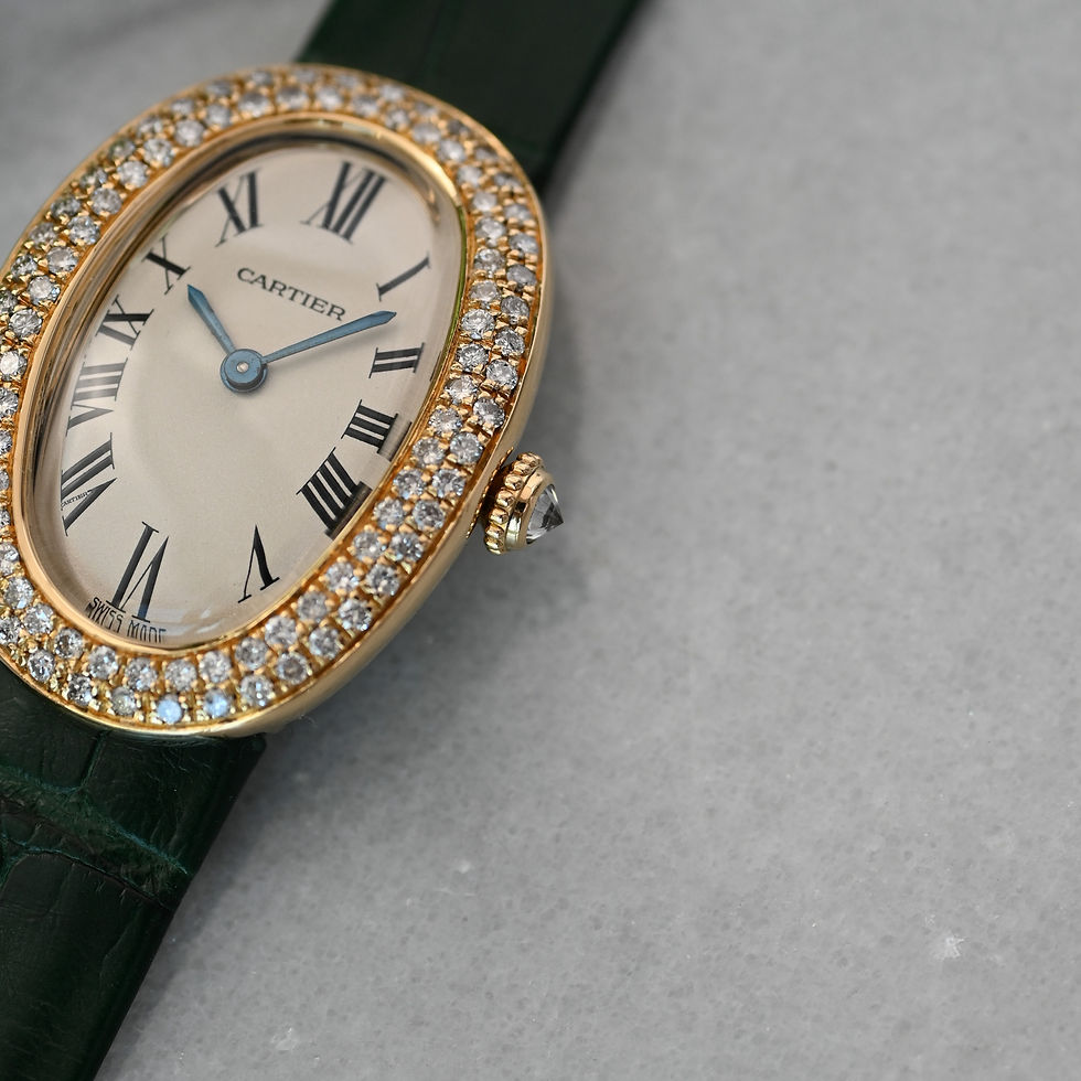 Thumbnail: Cartier Baignoire Small Yellow Gold Diamonds