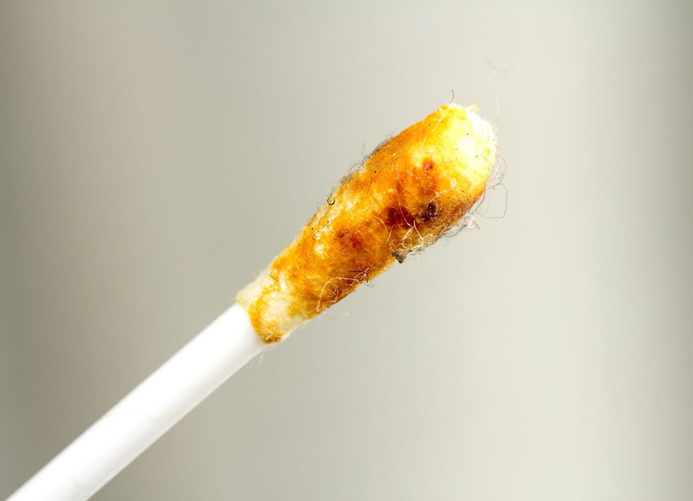 used sanitary ear stick