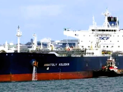 Russian oil tanker Anatoly Kolodkin arrives in Cuba