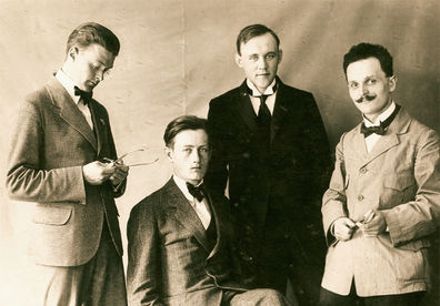 Personal vid Rasbiologiska institutet Från vänster enligt notering vid fotografiet kand. K