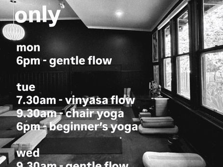 Timetable change for this week only.