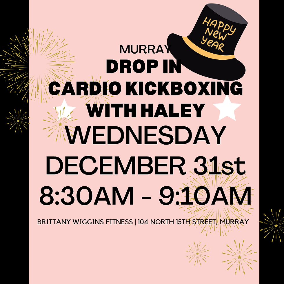 NYE Cardio Kickboxing Drop In with Haley 12/31 8:30AM