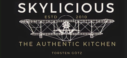 Skylicious The Authentic Kitchen, EstD 2010, Torsten Gotz, airplane logo
