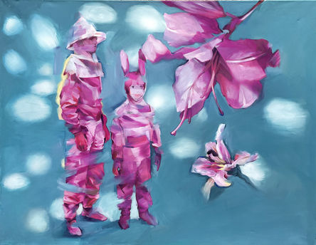 Na hornej lúke, 140 x 180 cm, akryl na plátne