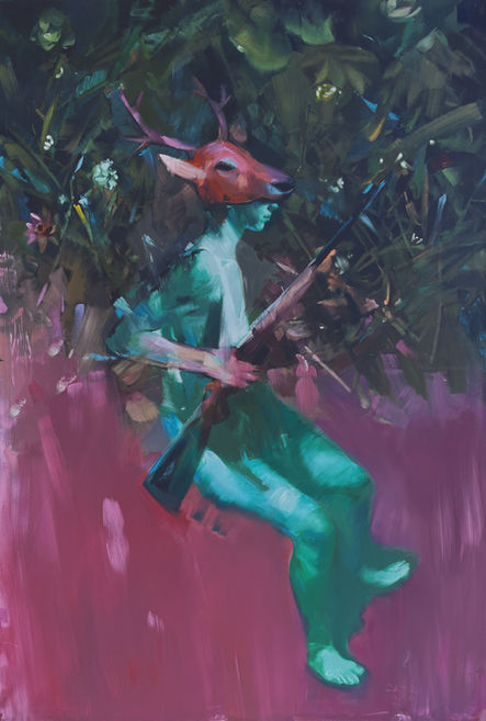 Persona Hunter, 190 x 130 cm, akryl na plátne