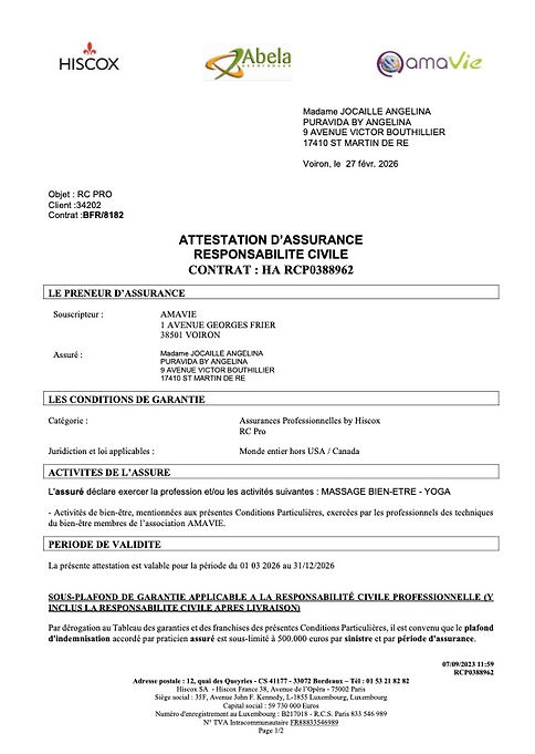 Attestation assurance RC Pro