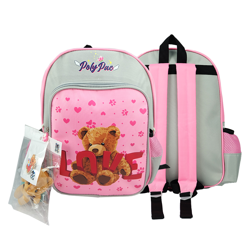 Poly Pac 14" Simple Graphic Design Kindergarten Kid School Bag KIndy Backpack