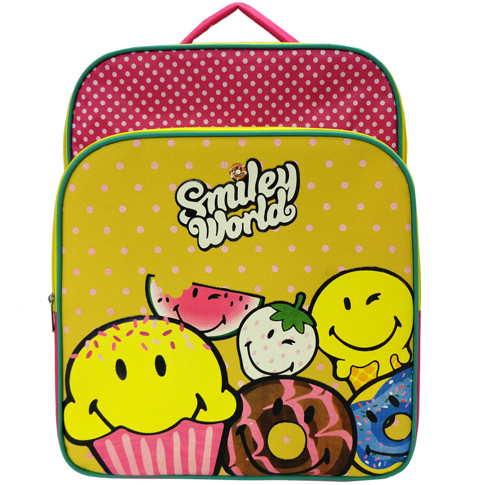 Smiley By Poly Pac 16” Primary Student School Bag Backpack - SS1651