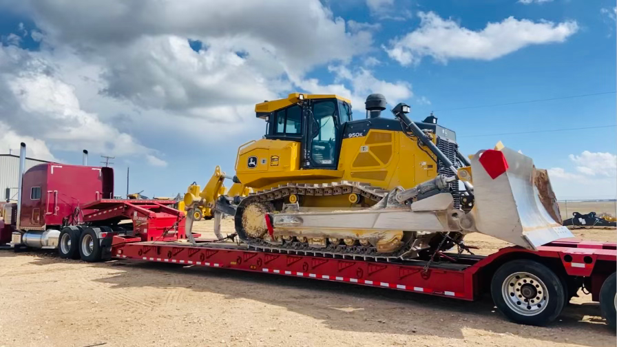Flatland Dirtworks equipment prepared for land grading and site development projects in the Amarillo and Vega areas.