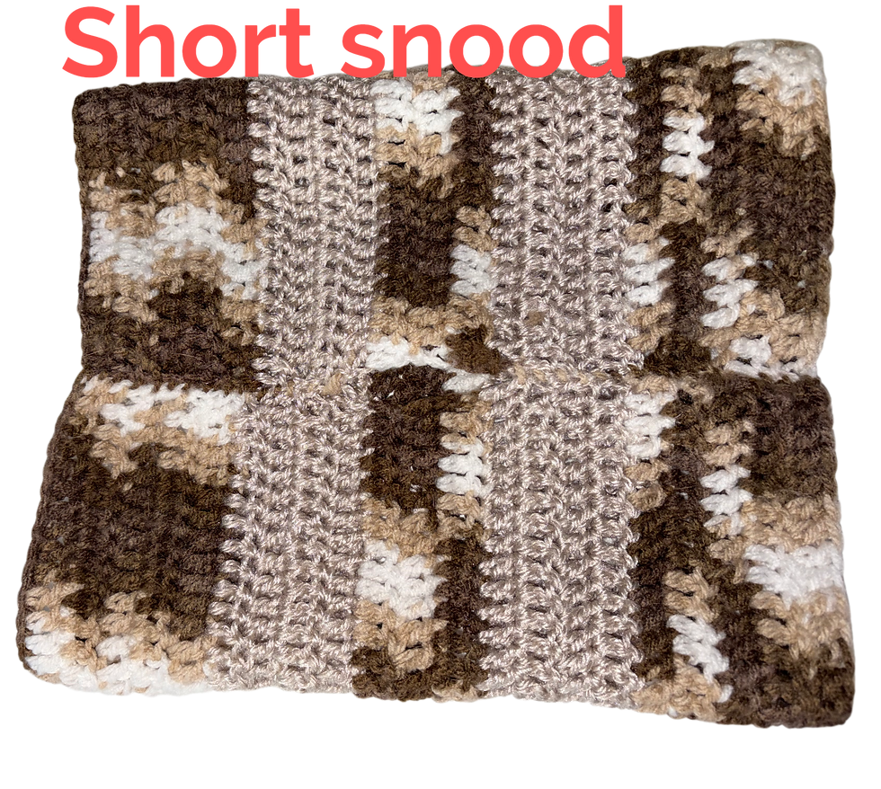 Crocheted Snood - Browns