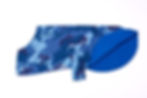 Blue camo polar fleece and flannelette coat