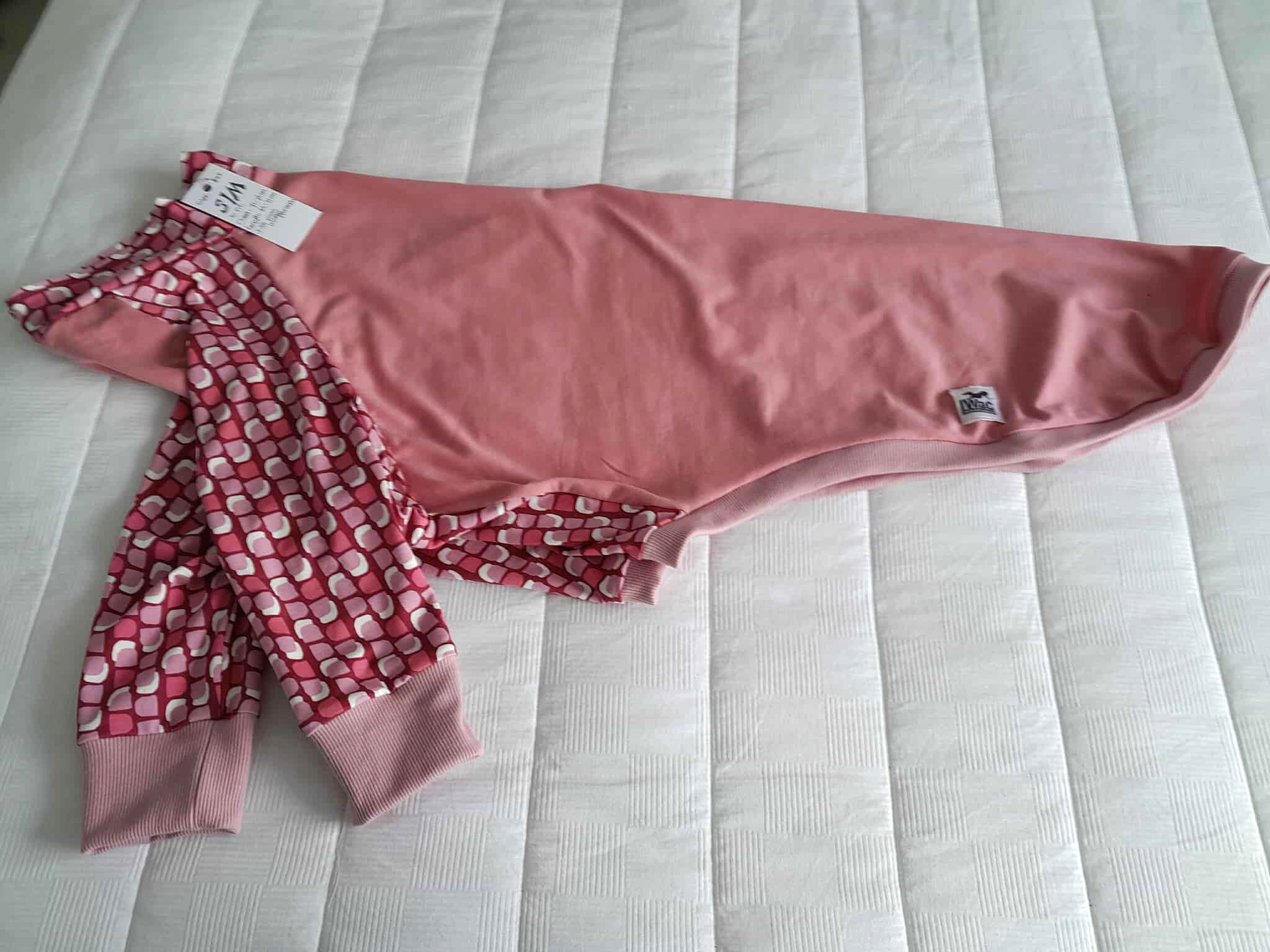 Pink geometric insert lightweight turtleneck sweater - S/M