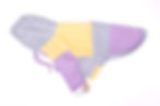 Purple, Yellow and Grey Polar Fleece Greyhound Hoodie - SMALL