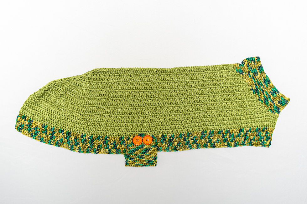 Greens Crocheted Coat - EXTRA SMALL