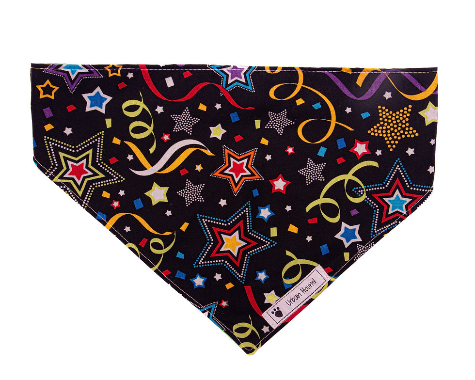 Urban Hound - Stars & streamers on black bandana