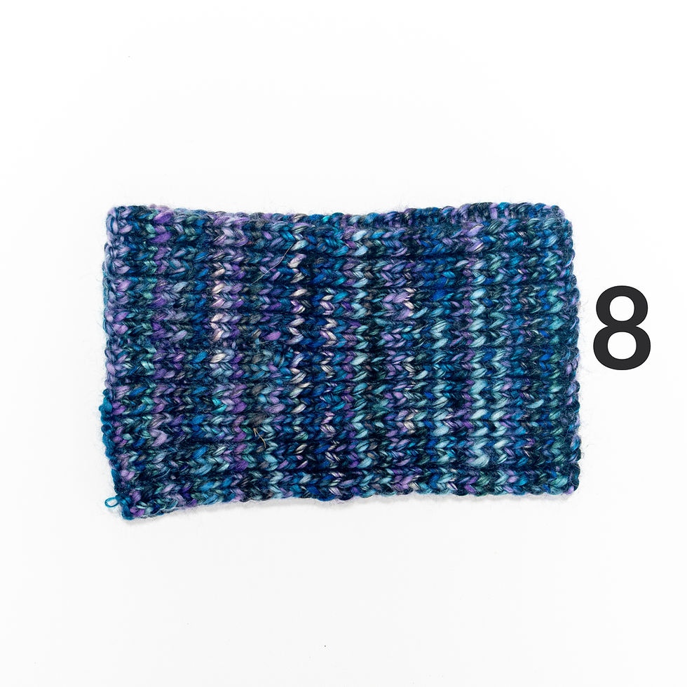 Thumbnail: Blue Knitted or Crocheted Snood - Various Designs
