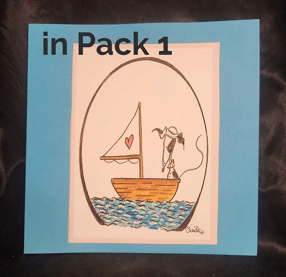 Thumbnail: Valentine's Cards - Nellie Doodles - 4-packs