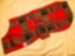 Maroon and Grey Tartan Polar Fleece and Polyester Coat - SMALL