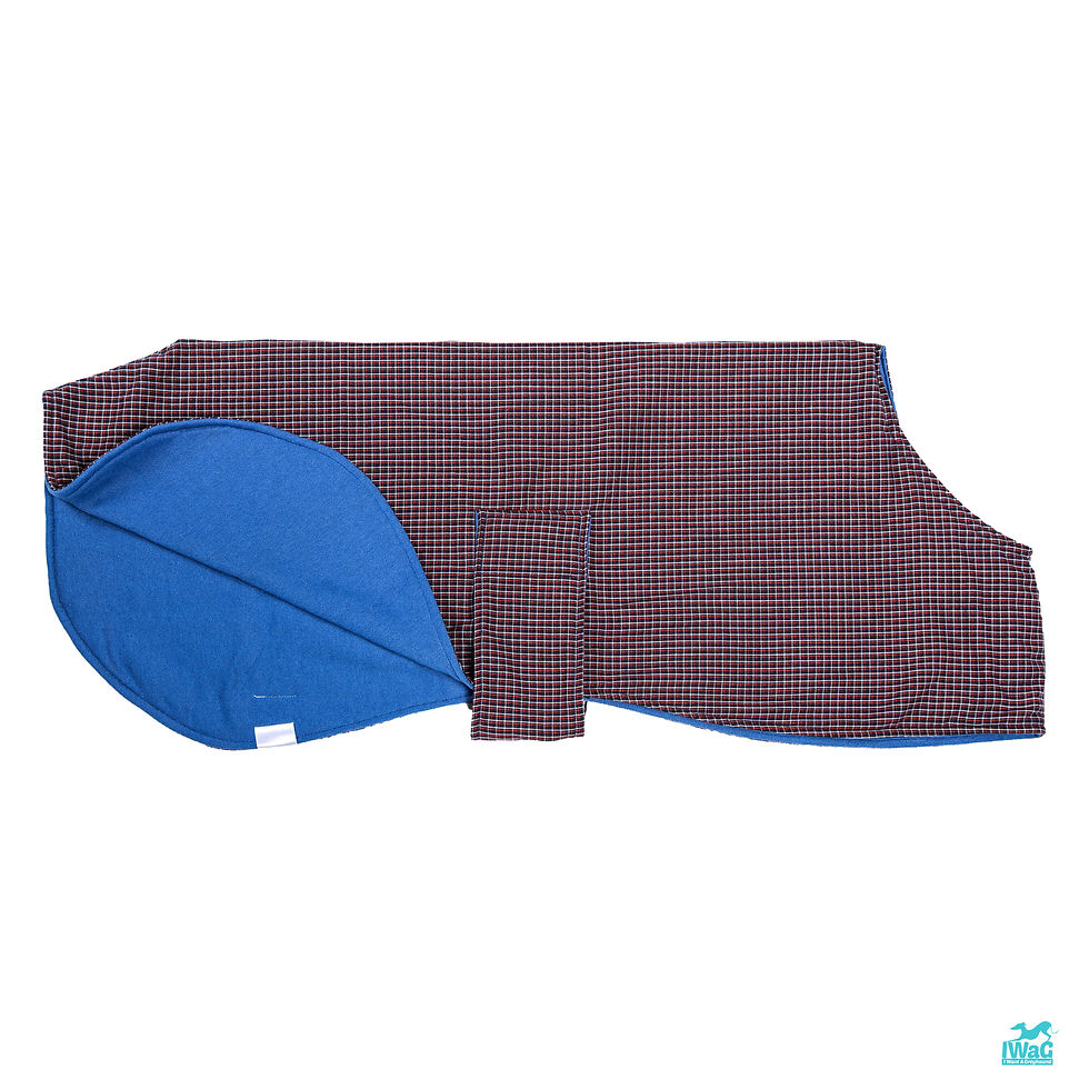 Thumbnail: Black, Red and Grey Small Plaid Polyester and Active Fleece Coat - SMALL