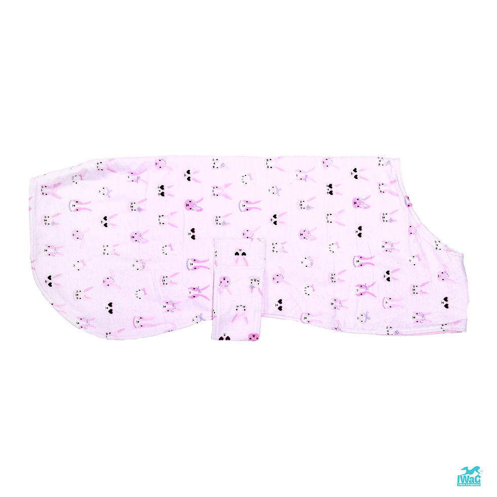 Bunny Faces on Pink Flannelette and Polar Fleece Coat - SMALL