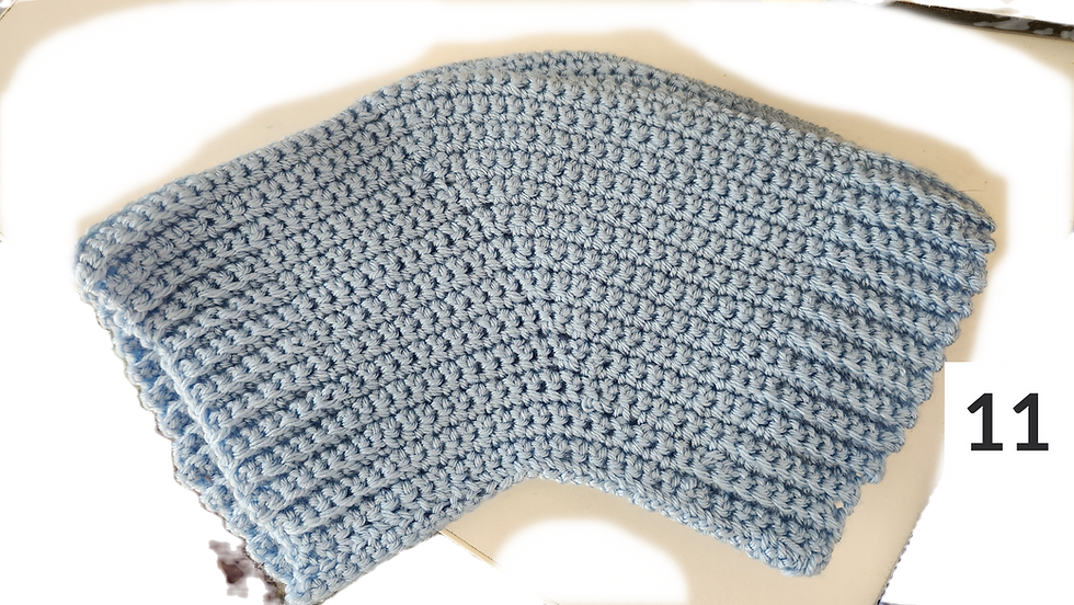 Thumbnail: Blue Knitted or Crocheted Snood - Various Designs