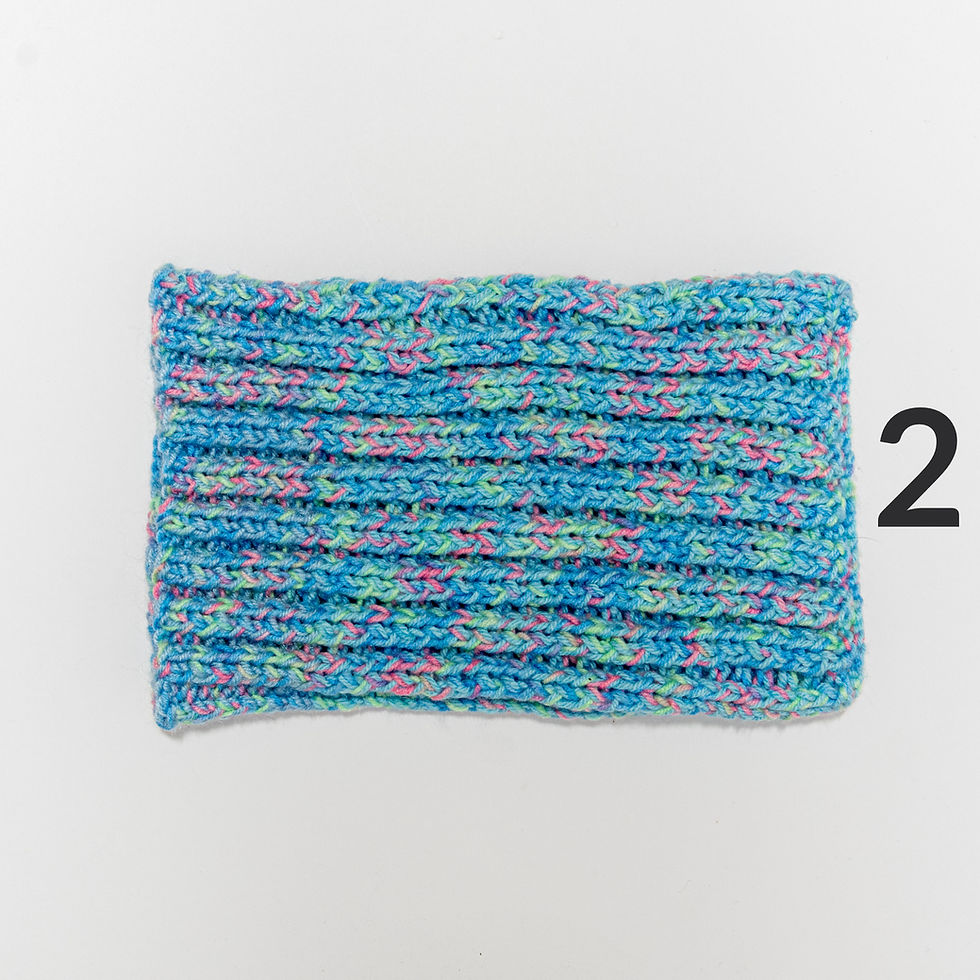 Thumbnail: Blue Knitted or Crocheted Snood - Various Designs