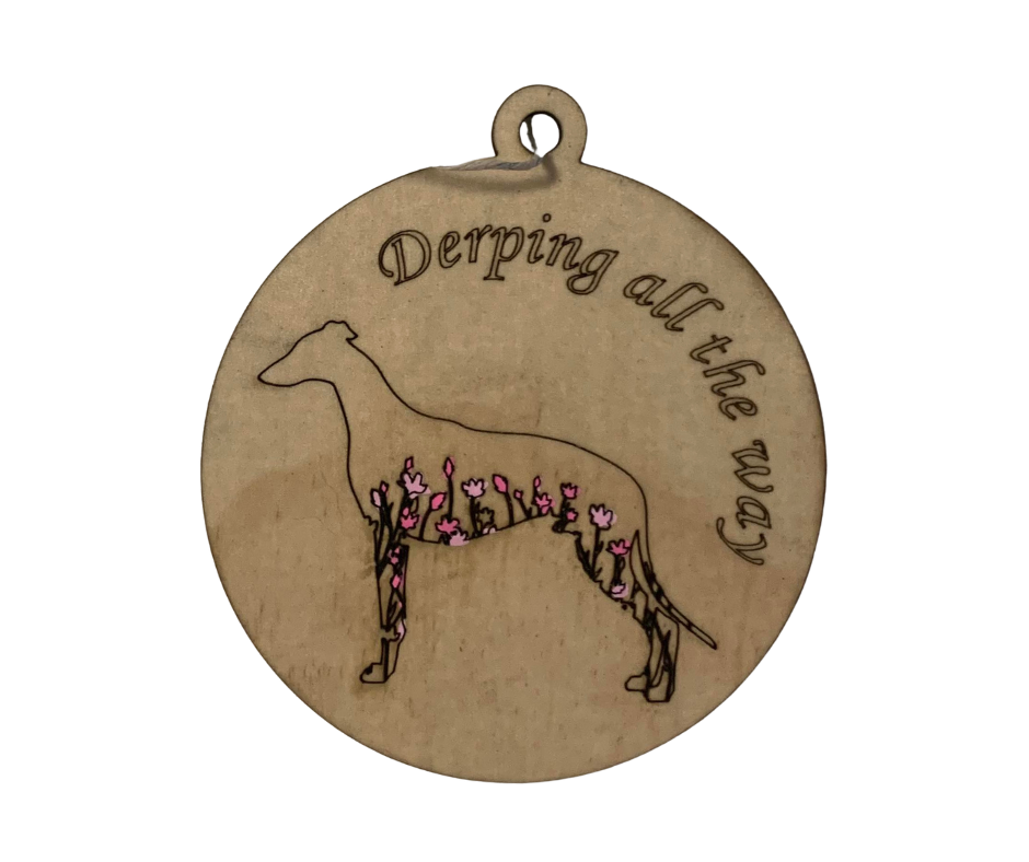 Derping All the Way Wooden Christmas Ornament