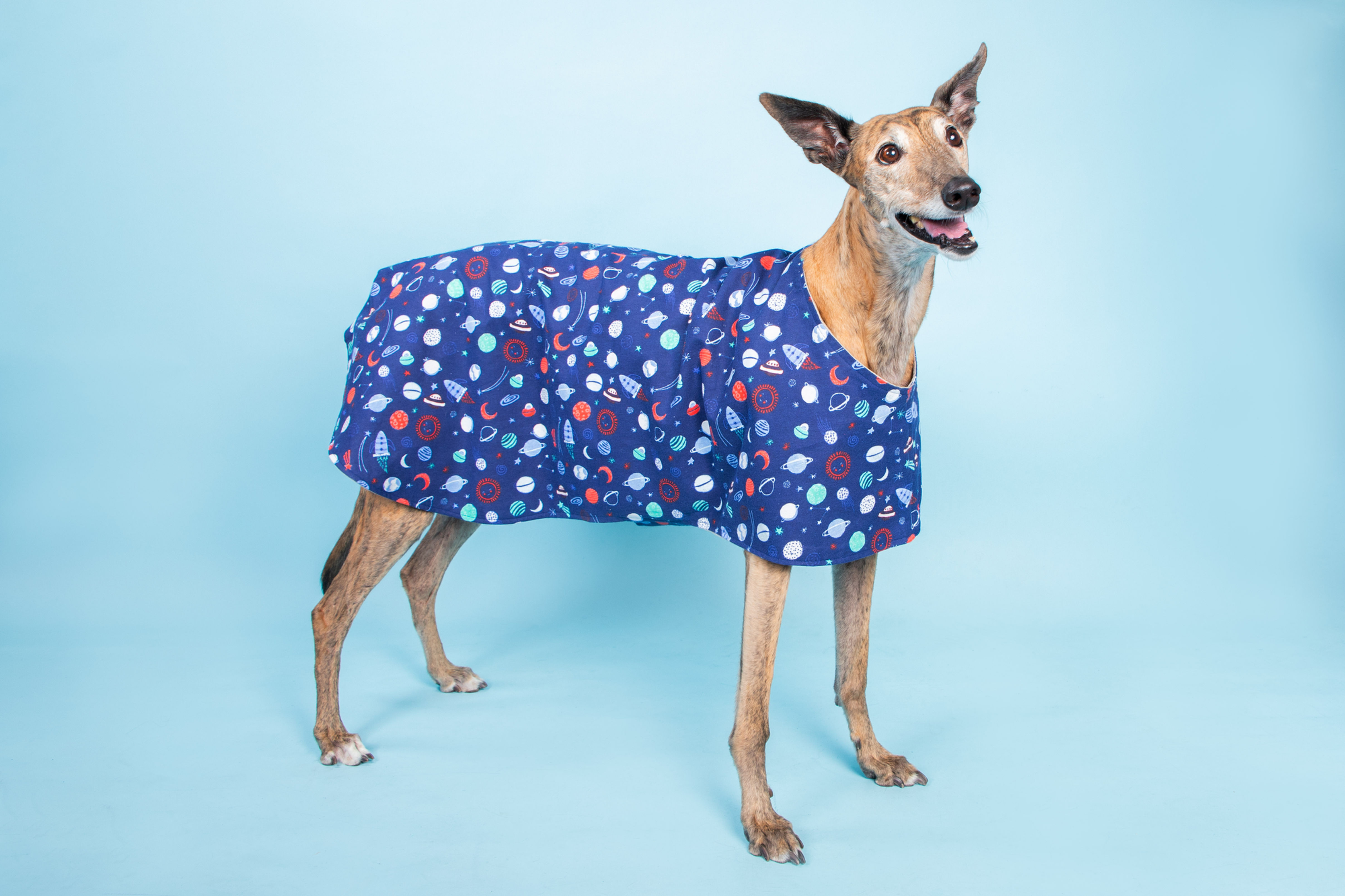 Deep Blue Space Flannelette and Buttersuede Coat - MEDIUM