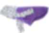 Purple and dalmatian hooded fleece coat