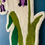 Thumbnail: Tufted wool wall hanging of bluebells in mauve with bright green shoots backed with cork