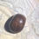 Thumbnail: Fire Agate cabochon displaying vibrant hues of red and gold, placed on a natural stone background.