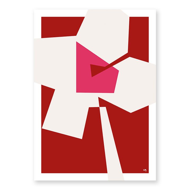 Flor geométrica rosa