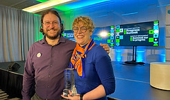 Phelps Bondaroff and Black with Jack Layton Progress Prize at Progress Summit - Credit Acc