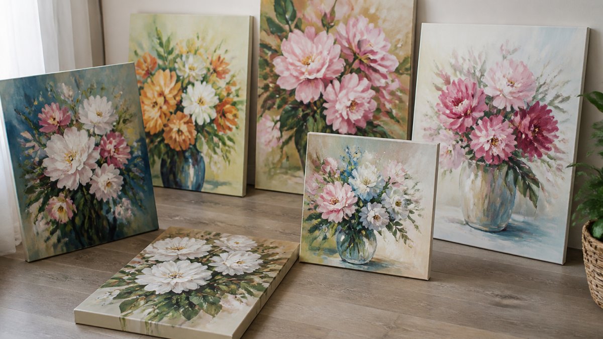 Where Can You Buy Hand-Painted Floral Canvas for Sale?