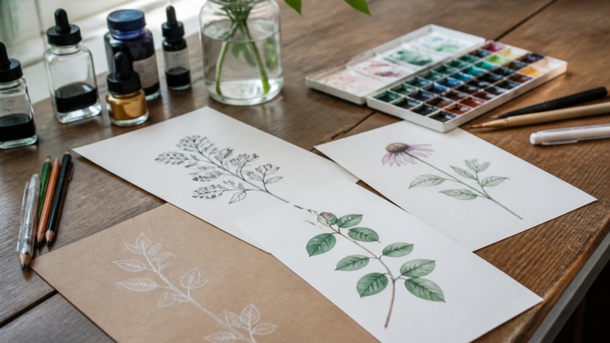 Watercolor Botanicals Alternative: 5 Media That Work