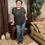 Thumbnail: Hi-Low Short Sleeve Round-Neck Top