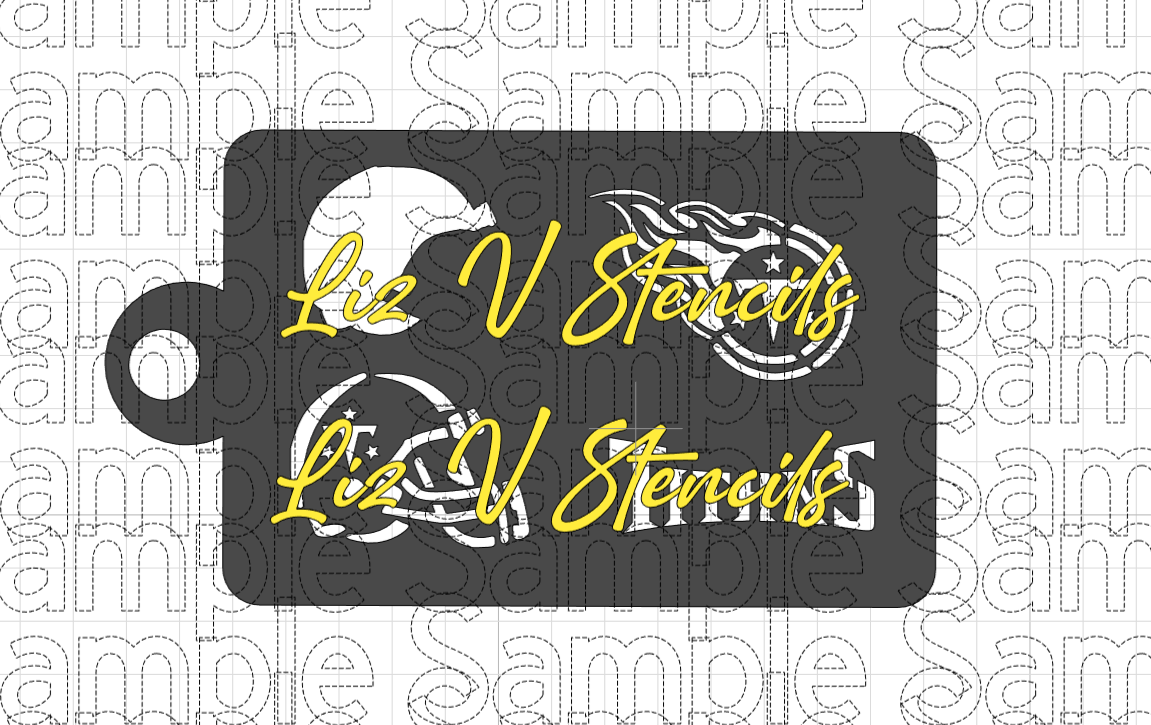 Football Titan Combo Stencil