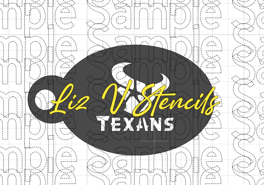 Texan Football Cheek Art Stencil