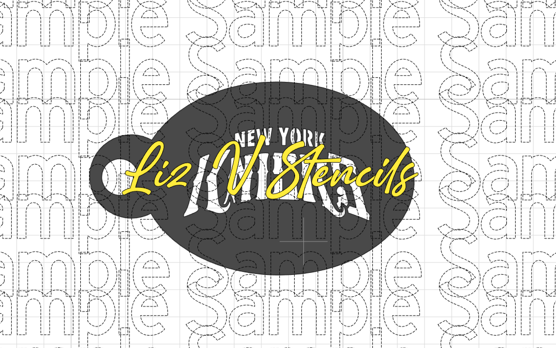 Basketball Knick Cheek Art Stencil