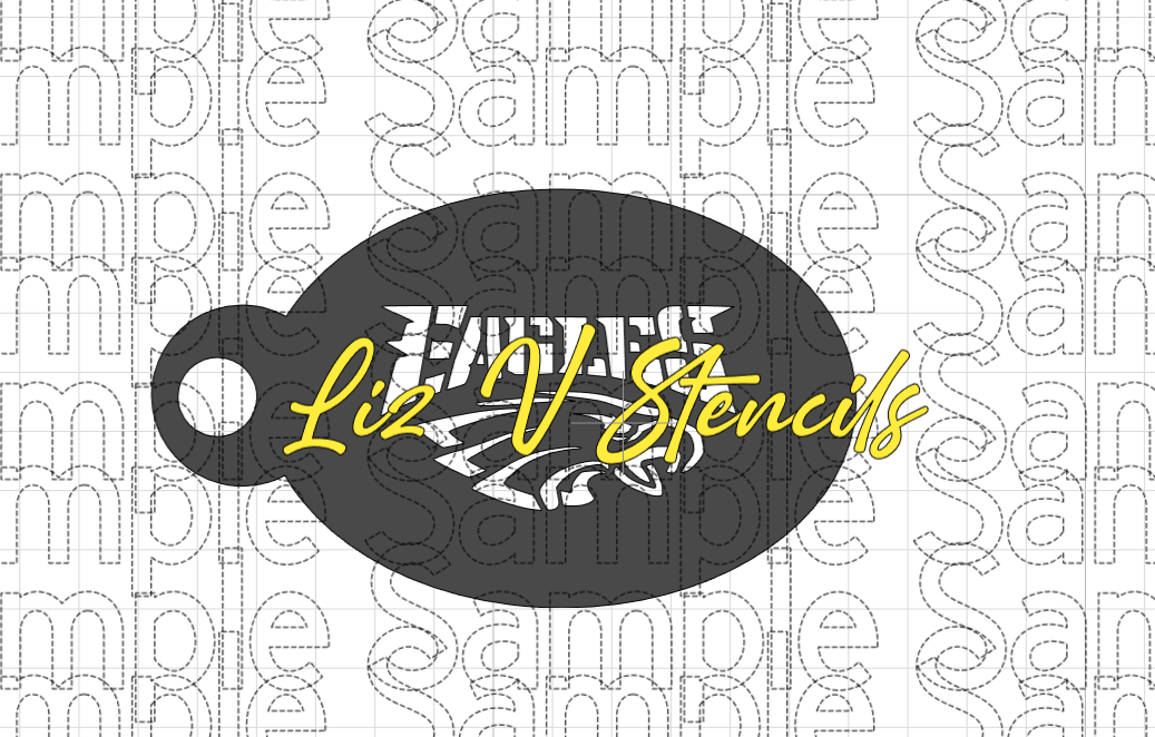 Eagle Football Cheek Art Stencil