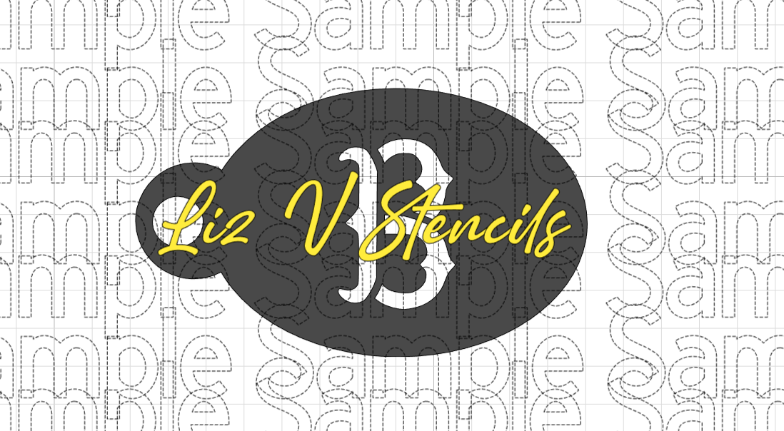 Classic Baseball B Cheek Art Stencil