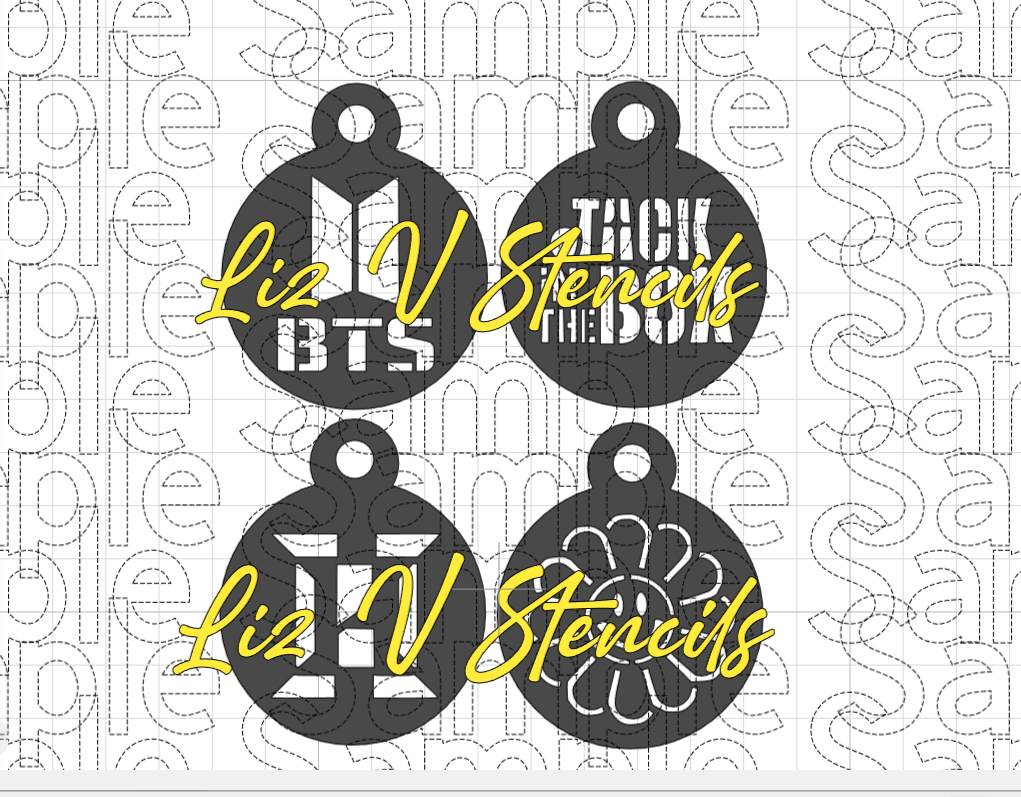 B T S J HOPE freebies 100pk Combo Stencil