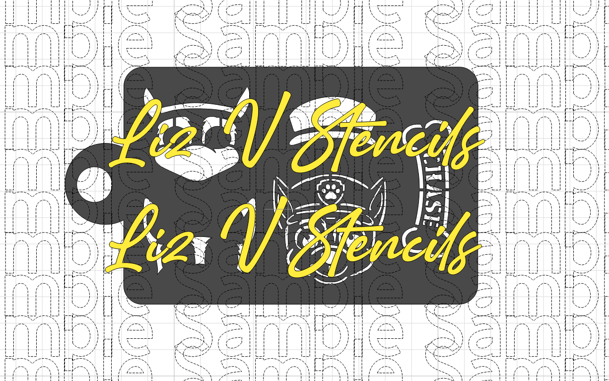 Police Pup Combo Stencil